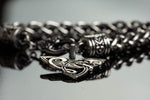 Celtic 6.5 Inches / 16.5 CM Cat Lying on Triquetra Chain Bracelet