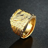 Celtic Eagle Golden Copper Ring