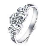 Celtic US 6 / Silver Celtic Knot Heart Ring