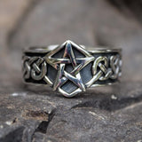 Celtic US 7 Celtic Knot Pentagram Ring