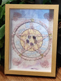 chakra energy crystal quartz Pentagram Runes Decorative paintings   astrology Altar Props Table Board game