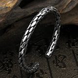 Viking Bangle Mens Braided Cuff Bracelet
