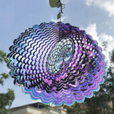 3D Wave Wind Chimes Spinner Bell Tree Of Life Pendant For Room Party Christmas Decor Garden Decoration Outdoor Hanging Windchime