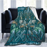 The Vikings Ancient Scandinavian Norse Runes axes 3D Soft Throw Blanket  Lightweight Flannel Blanket