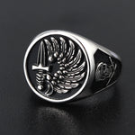 Foreign Legion Soldier Of Fortune Mercenary Cross Of Lorraine Solid Sterling Silver Ring