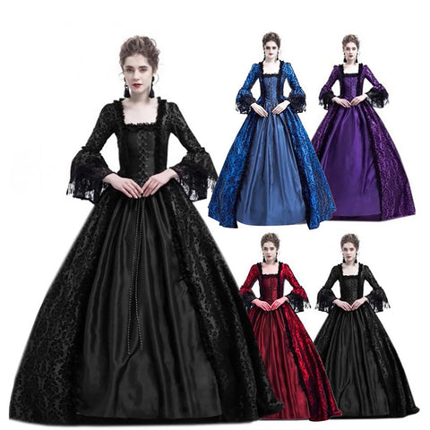 Halloween costume for adult women Medieval Cosplay Costumes Vintage Gothic Halloween suit 할로윈 코스튬 disfraz halloween para mujer