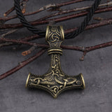 Thor's Hammer Mjolnir Pendant Necklace Viking Scandinavian Norse Vking Necklace