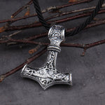 Thor's Hammer Mjolnir Pendant Necklace Viking Scandinavian Norse Vking Necklace