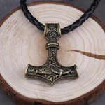 Thor's Hammer Mjolnir Pendant Necklace Viking Scandinavian Norse Vking Necklace