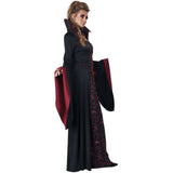 Women'S Halloween costume disfraz Halloween dress Flared Sleeve halloween Costumes dress Witch Vampire Gothic Cosplay