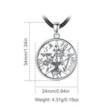 Sterling Silver Tetragrammaton Pentagram Amulet Necklace Gothic Pendan