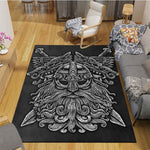 he Vikings Pattern Floor Mats Soft Rug Area Carpet Living Room Carpet Bedroom Geometric Carpet Non-Slip Mat