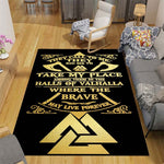 Pangan Wicca Vikings Pattern Floor Mats Soft Rug Area Carpet Living Room Carpet Bedroom Geometric Carpet Non-Slip Mat