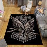 he Vikings Pattern Floor Mats Soft Rug Area Carpet Living Room Carpet Bedroom Geometric Carpet Non-Slip Mat