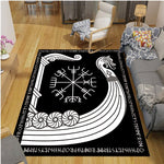 Pangan Wicca Vikings Pattern Floor Mats Soft Rug Area Carpet Living Room Carpet Bedroom Geometric Carpet Non-Slip Mat