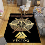 he Vikings Pattern Floor Mats Soft Rug Area Carpet Living Room Carpet Bedroom Geometric Carpet Non-Slip Mat