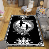 he Vikings Pattern Floor Mats Soft Rug Area Carpet Living Room Carpet Bedroom Geometric Carpet Non-Slip Mat