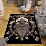 Pangan Wicca Vikings Pattern Floor Mats Soft Rug Area Carpet Living Room Carpet Bedroom Geometric Carpet Non-Slip Mat