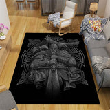 he Vikings Pattern Floor Mats Soft Rug Area Carpet Living Room Carpet Bedroom Geometric Carpet Non-Slip Mat