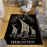 Pangan Wicca Vikings Pattern Floor Mats Soft Rug Area Carpet Living Room Carpet Bedroom Geometric Carpet Non-Slip Mat