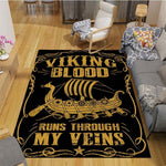 he Vikings Pattern Floor Mats Soft Rug Area Carpet Living Room Carpet Bedroom Geometric Carpet Non-Slip Mat