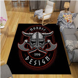 Pangan Wicca Vikings Pattern Floor Mats Soft Rug Area Carpet Living Room Carpet Bedroom Geometric Carpet Non-Slip Mat