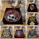 Pangan Wicca Vikings Pattern Floor Mats Soft Rug Area Carpet Living Room Carpet Bedroom Geometric Carpet Non-Slip Mat