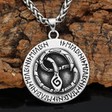 Viking Nordic Snake Rune Stainless Steel Pendant & Necklace