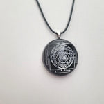 Orgone Energy~Orgonite® Pendant - Sri Yantra orgone® amulet pendant with quartz crystal. Protection from EMF Radiation of cell phones