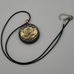 Orgone Energy~Orgonite® Pendant - Om lotus flower of life orgone® amulet pendant with quartz crystal. Protection from EMF Protection