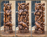 【Wood Sculpture】Freyr, Norse pantheon, viking pagan asatru heathen god and goddess Scandinavian gods altar mythology