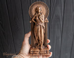 【Wood Sculpture】Persephone statue, Kore figurine, Greek goddess, the queen of the underworld, pagan goddess of spring, wiccan, wicca, altar, witches,