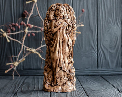 【Wood Sculpture】Lilith, Inanna, Ishtar, Astarothn Sumerian Wiccan Goddess of Feminine Wisdom pagan goddes wicca altar witches