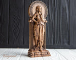 【Wood Sculpture】Persephone statue, Kore figurine, Greek goddess, the queen of the underworld, pagan goddess of spring, wiccan, wicca, altar, witches,