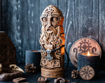 【Wood Sculpture】Thor, warrior, old Norse pagan god statue, viking pagan scandinavian gods altar mythology