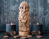 【Wood Sculpture】Thor, warrior, old Norse pagan god statue, viking pagan scandinavian gods altar mythology