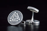 Cufflinks with Valknut Symbol, 925 Silver Cufflinks, Norse Cufflinks, Valknut Cufflinks, Viking Cufflinks, Handmade Norse Jewelry