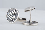 Cufflinks with Valknut Symbol, 925 Silver Cufflinks, Norse Cufflinks, Valknut Cufflinks, Viking Cufflinks, Handmade Norse Jewelry