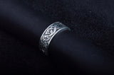 Viking Style Band Norse Ornament Jewelry and Unique Pattern Ring, Scandinavian Jewelry, Nordic Ring, Handcrafted Viking Jewelry