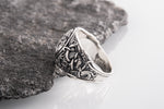 Sterling Silver Raven Ring, Hugin and Munin Ring, Raven's Jewelry, Viking Ring, Norse Jewelry, Mammen Ornament Ring, Handmade Viking Jewelry