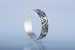 Viking Style Band Norse Ornament Jewelry and Unique Pattern Ring, Scandinavian Jewelry, Nordic Ring, Handcrafted Viking Jewelry