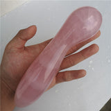 large length and width natural pink quartz crystal gemstone massage stick wand yoni wand goddess wand healing for women