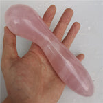 large length and width natural pink quartz crystal gemstone massage stick wand yoni wand goddess wand healing for women