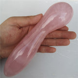 large length and width natural pink quartz crystal gemstone massage stick wand yoni wand goddess wand healing for women