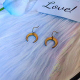 moon earrings Celestial jewelry brass minimalism Boho crescent dangle Moon phase earrings witch  fashion