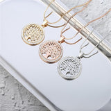 Necklace Delicate Jeweled Tree of Life Pendant Necklace