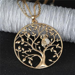 Necklace Gold Tree of life Owl Necklace