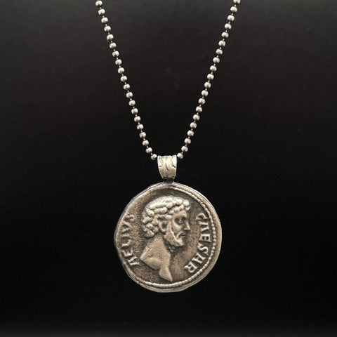 Necklaces Caesar Necklace | Museum Quality Replica of an Ancient Roman Coin Ancient Treasures Ancientreasures Viking Odin Thor Mjolnir Celtic Ancient Egypt Norse Norse Mythology