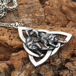 Necklaces Freya's Cats Bygul and Trjegul Triquetra Pendant Necklace