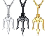 Pendant Necklaces Ancient Greece Trident Stainless Steel Necklace Ancient Treasures Ancientreasures Viking Odin Thor Mjolnir Celtic Ancient Egypt Norse Norse Mythology